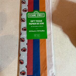Sesame Street Gift Wrap Tissue - Red, Blue, Orange